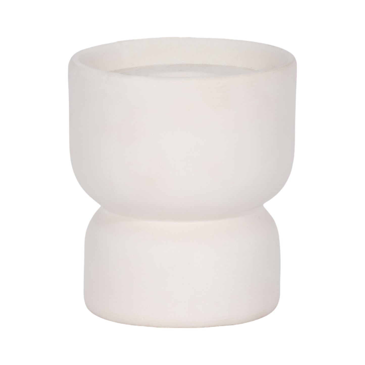 CLAY, 5" STACKED TEXTURED VASE, IVORY