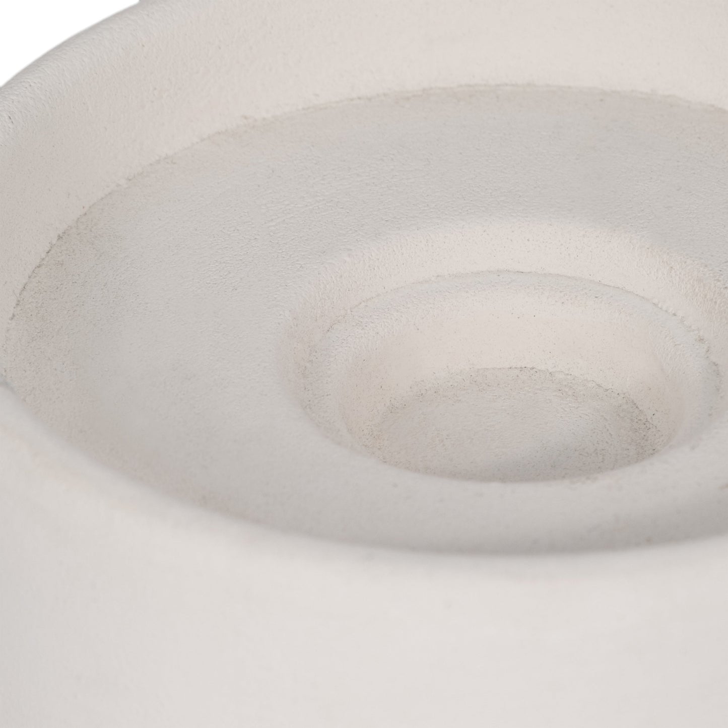 CLAY, 5" STACKED TEXTURED VASE, IVORY