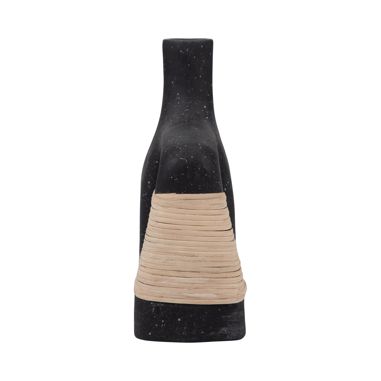 18902-01  ECOMIX, 13" TRENDY VASE, BLACK( Sagebrook Home  )