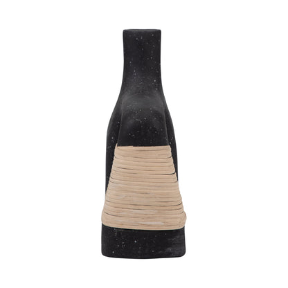 18902-01  ECOMIX, 13" TRENDY VASE, BLACK( Sagebrook Home  )