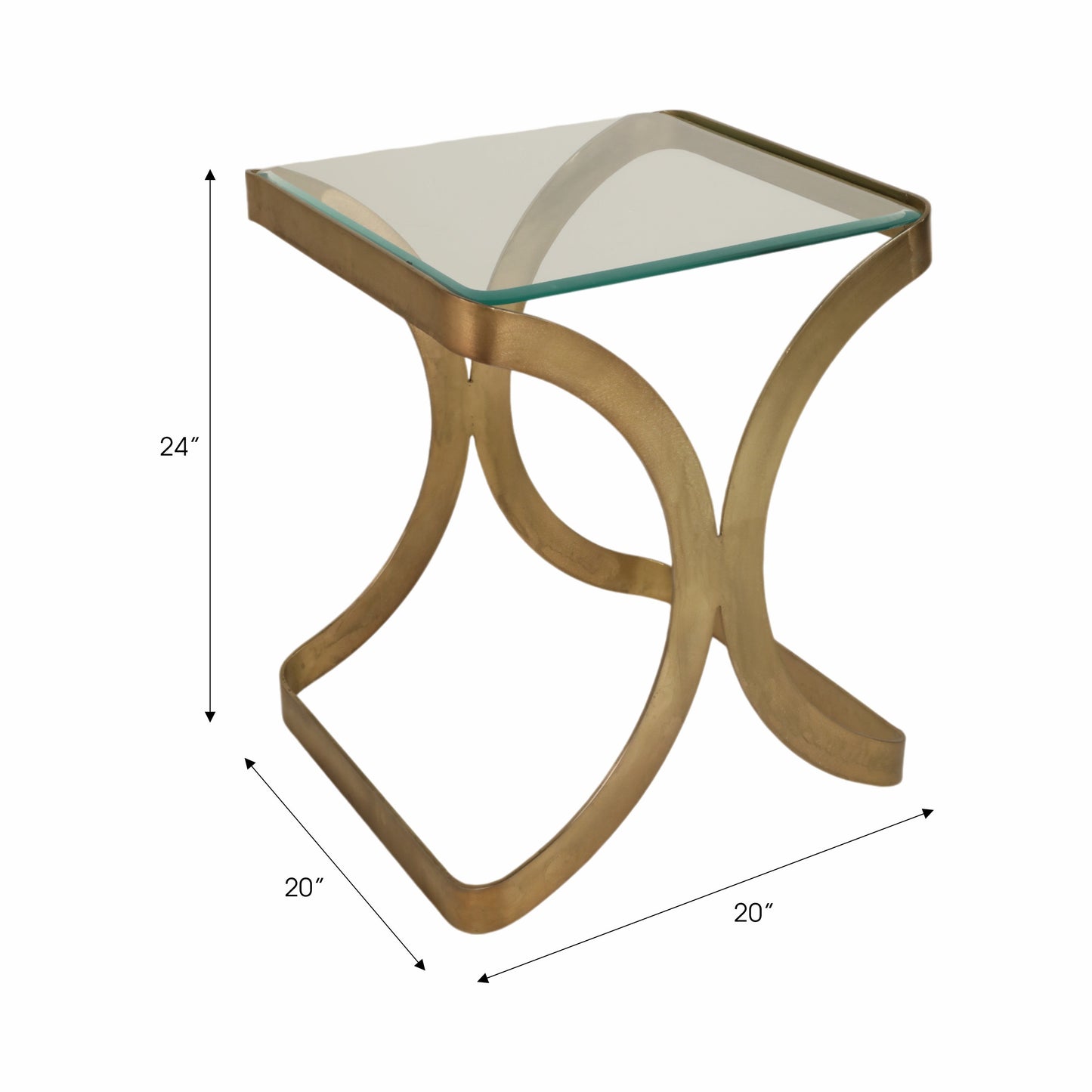 24" Melease Forged Iron Accent Table