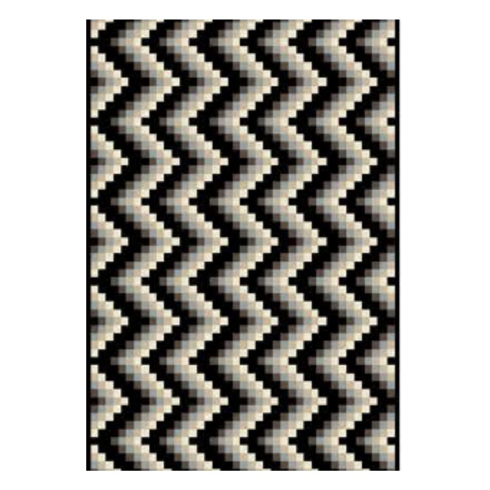 Roots Ferrera ZigZag Dark Brown Rug