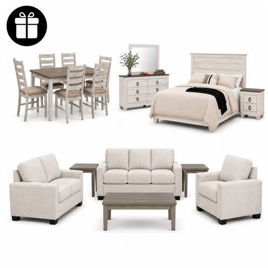 Home in One Collection – Bedroom, Living & Dining Furniture Package1