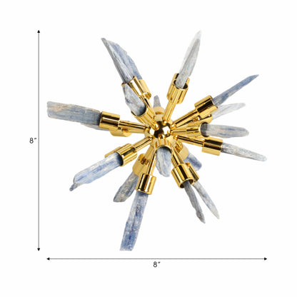 8" Fiona Small Blue Stone Starburst Statuary Kd