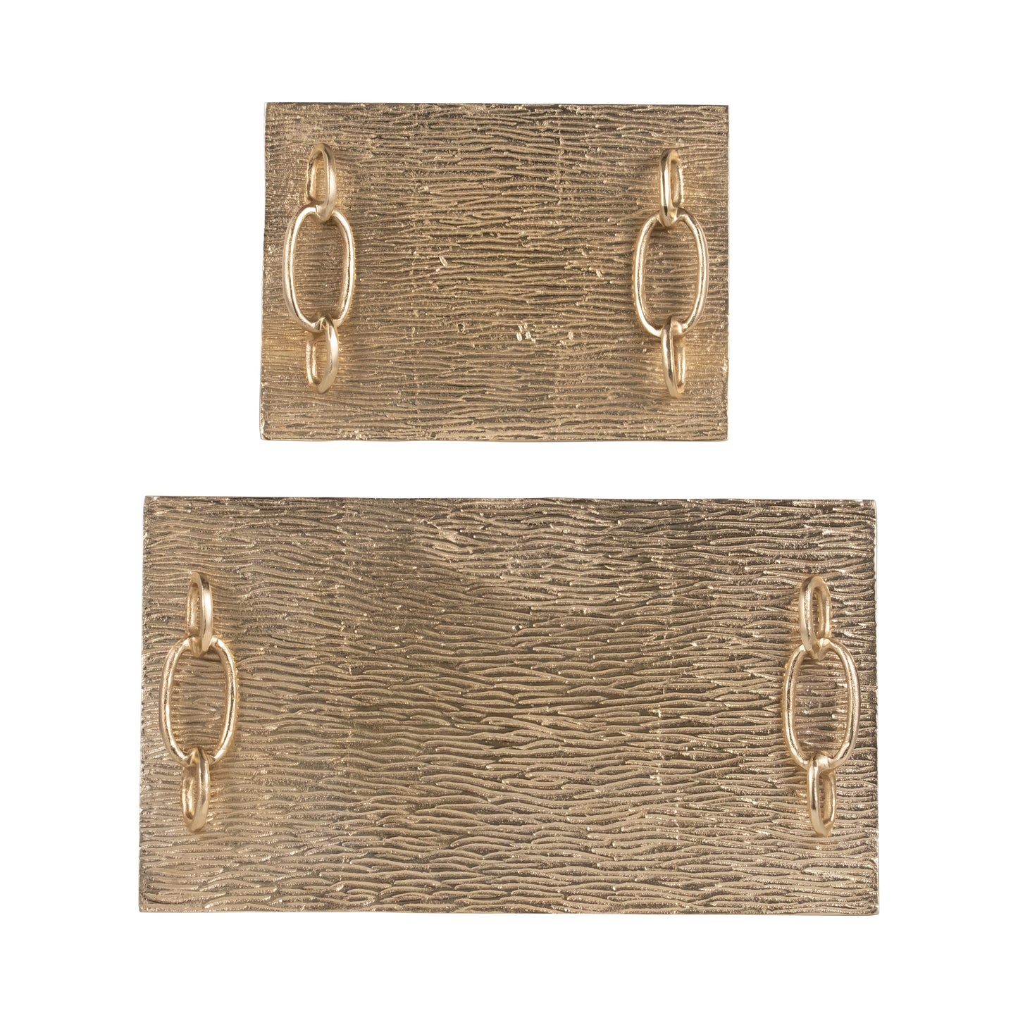 S/2 14/21" Rada Gold Link Trays