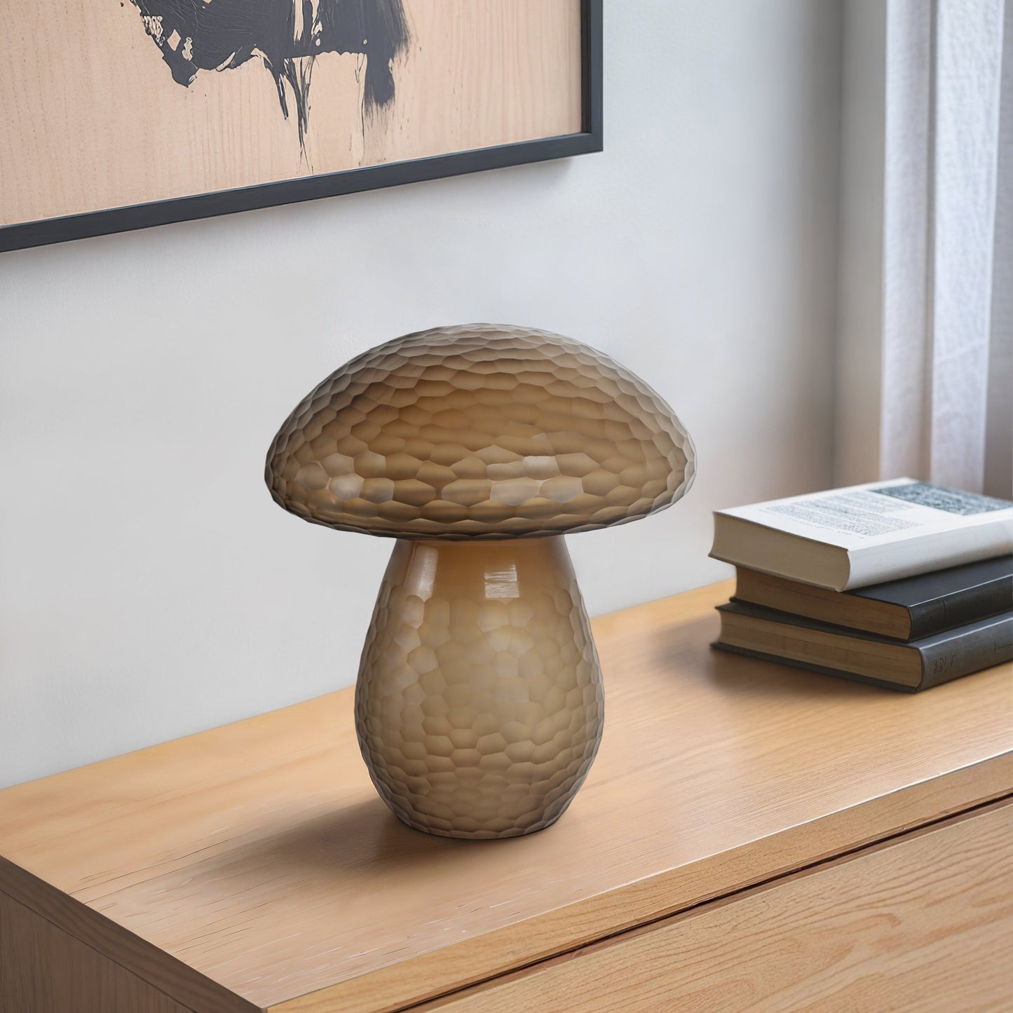 14" Limoge Large Glass Mushroom
