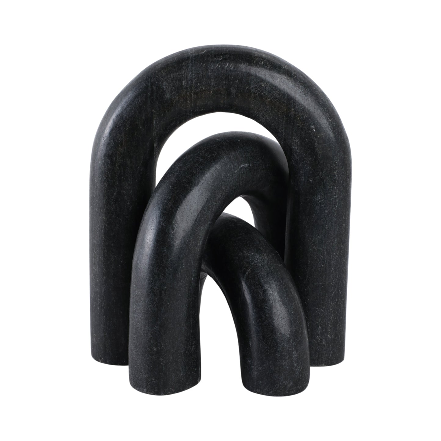 S/3 10" Walton Black Marble Arches