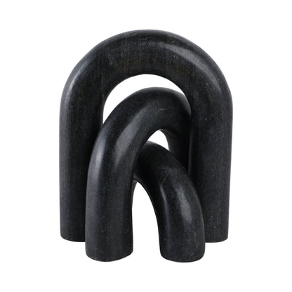 S/3 10" Walton Black Marble Arches