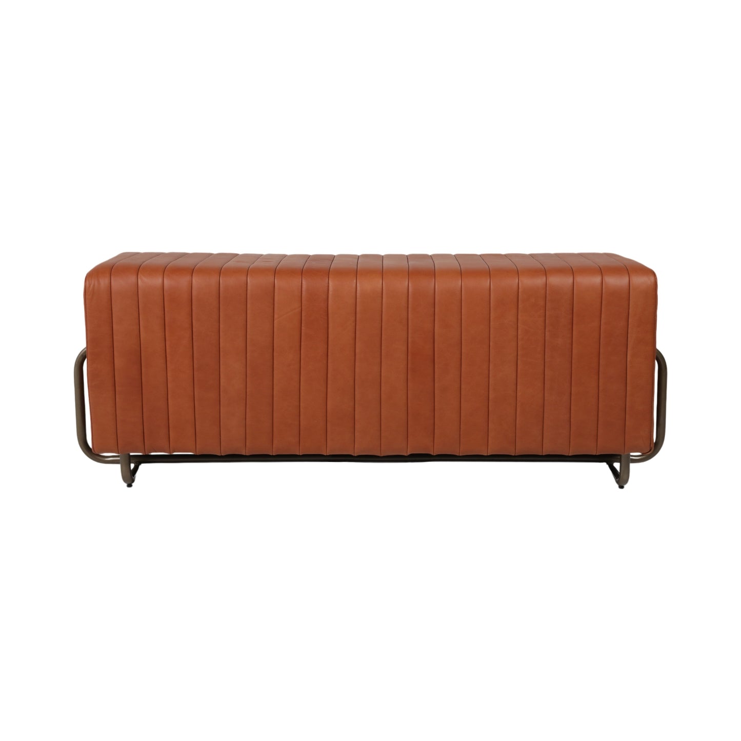60" Felix Real Leather Bench