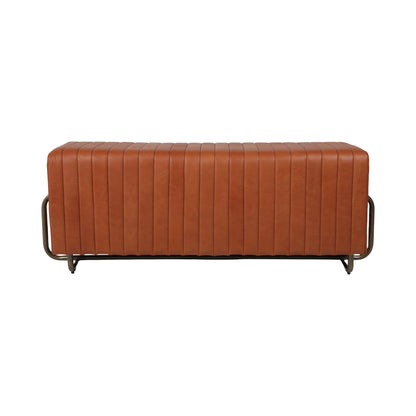 60" Felix Real Leather Bench