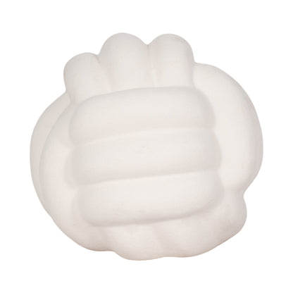 7" KNOT ORB ROUGH TEXTURE, WHITE