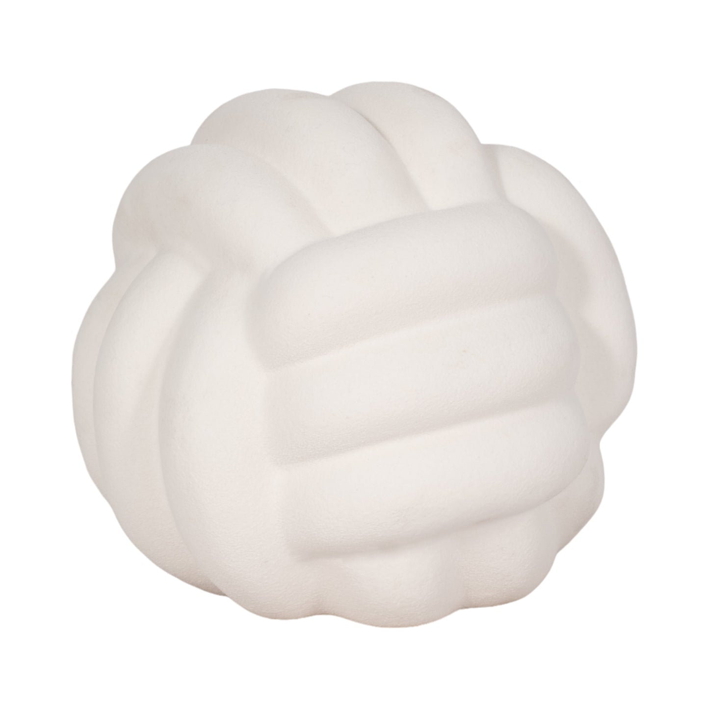 7" KNOT ORB ROUGH TEXTURE, WHITE