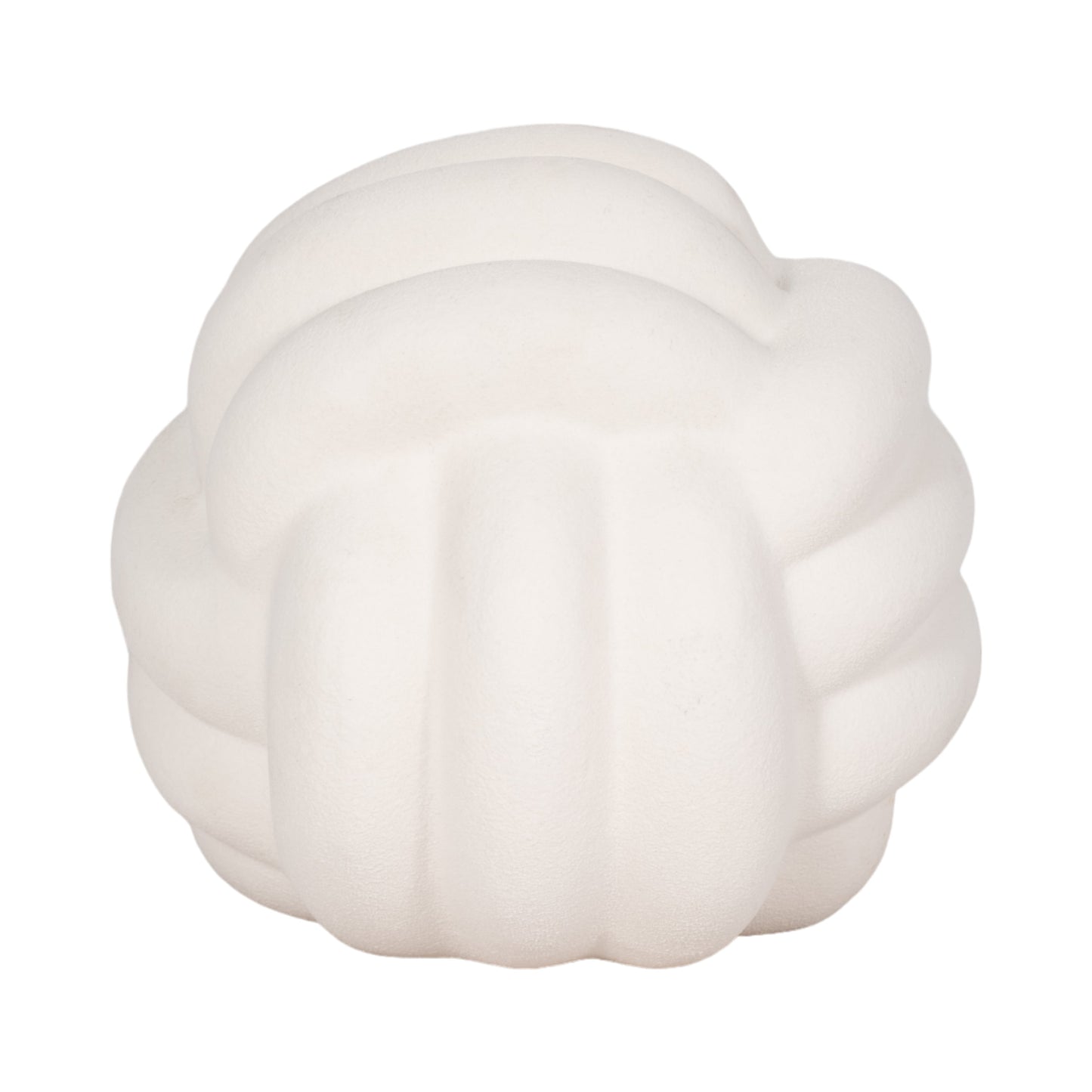 7" KNOT ORB ROUGH TEXTURE, WHITE