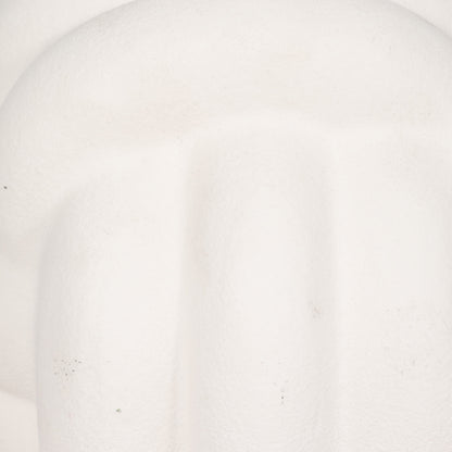 7" KNOT ORB ROUGH TEXTURE, WHITE