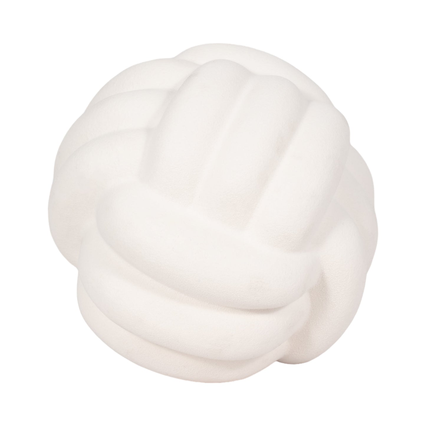 7" KNOT ORB ROUGH TEXTURE, WHITE