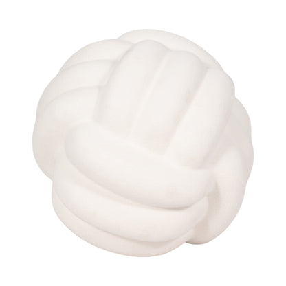 7" KNOT ORB ROUGH TEXTURE, WHITE