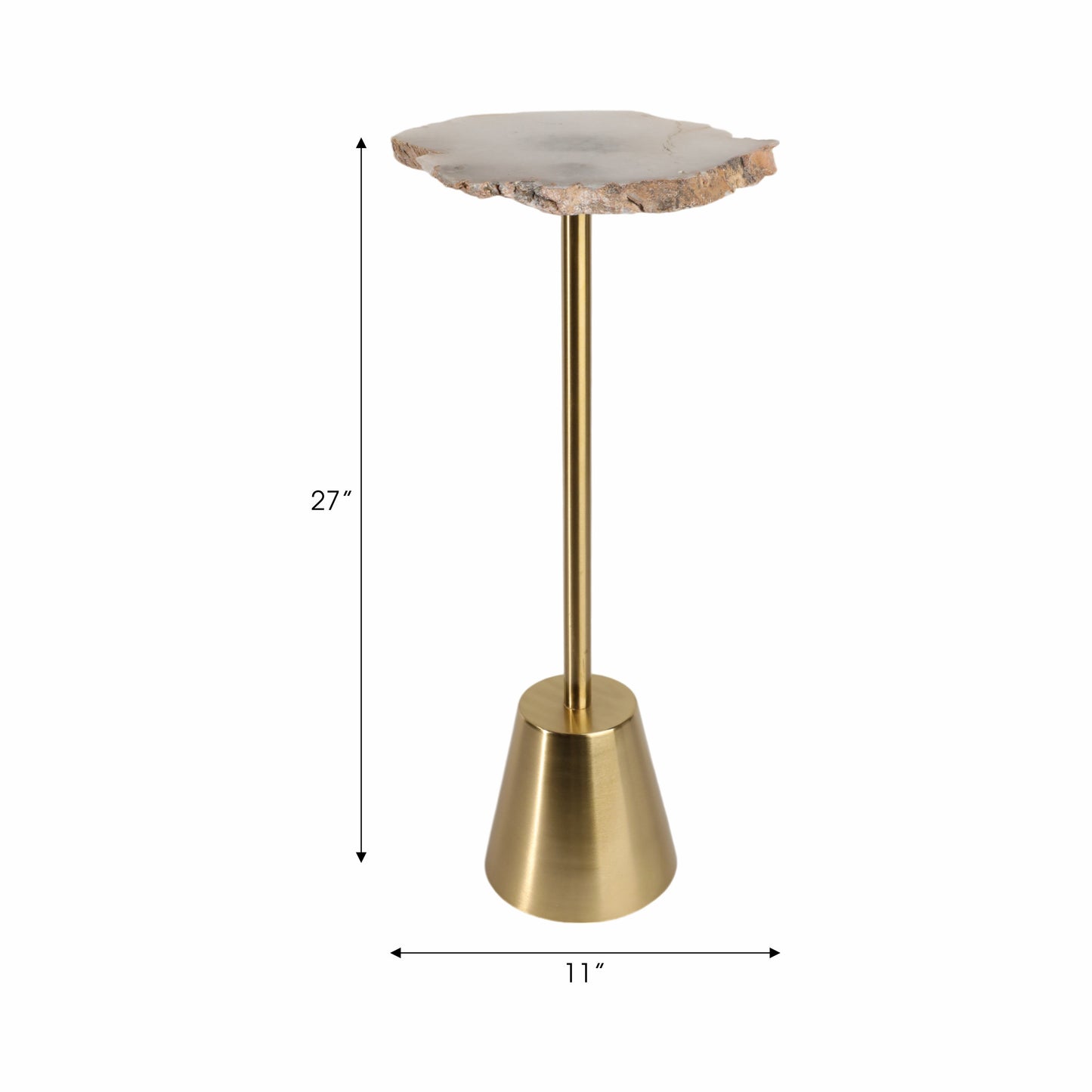 Golden stone accent Table