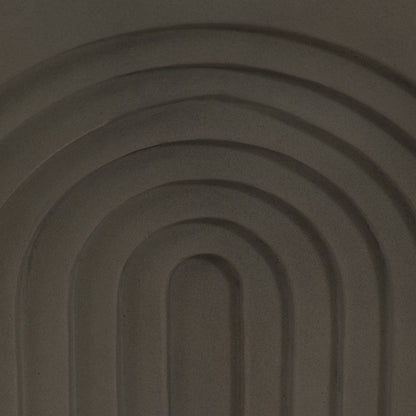 Concrete, 18" Arches In Square Accent Table, Dark