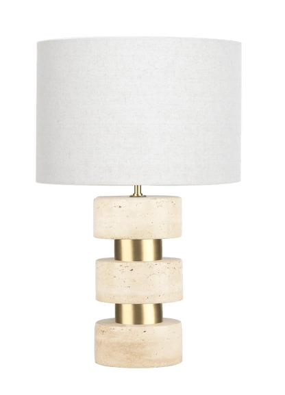 23" NAXLEY TRAVERTINE TABLE LAMP