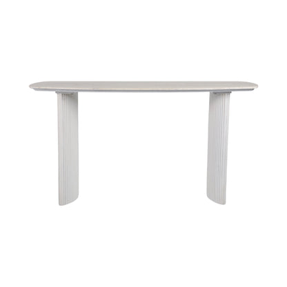 EV21206-03 |60"catalina Travertine&fluted Wood Console Tble/kd