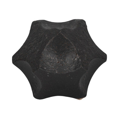 7" Textured Geometric Orb, Black