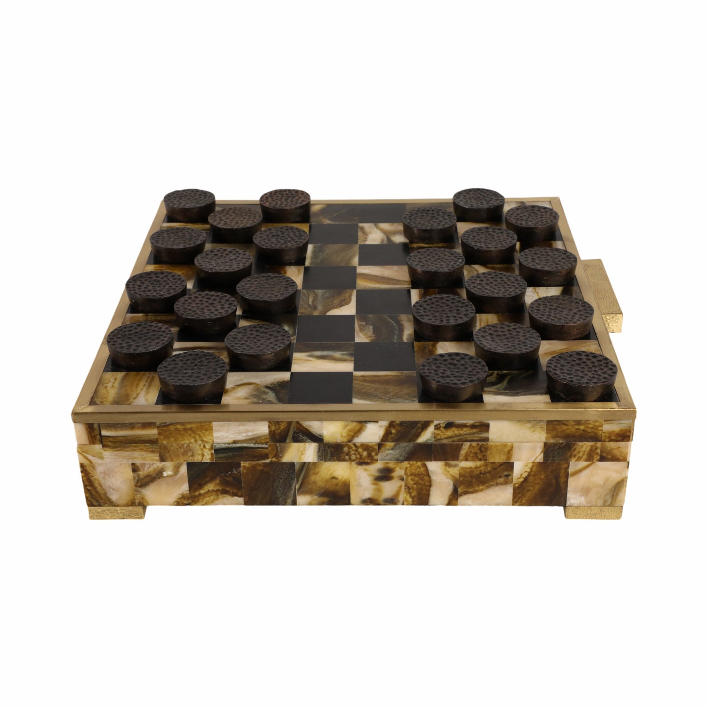15x15" Allagash Horn Resin Checker Box Set