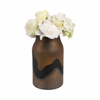 11" Mason Small Brown Glass Vase