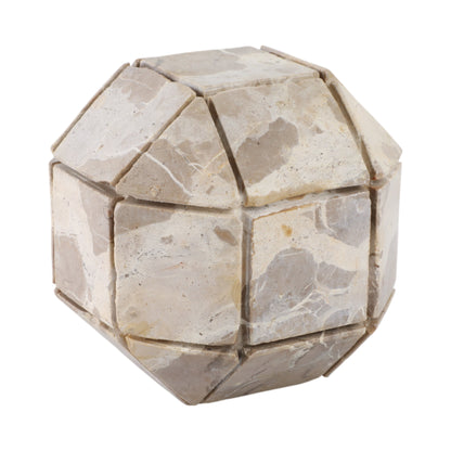 6" Pompano Large Beige Marble Sphere