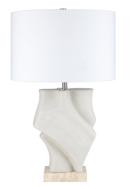 26.5" LUSCK QUARTZ RESIN TABLE LAMP