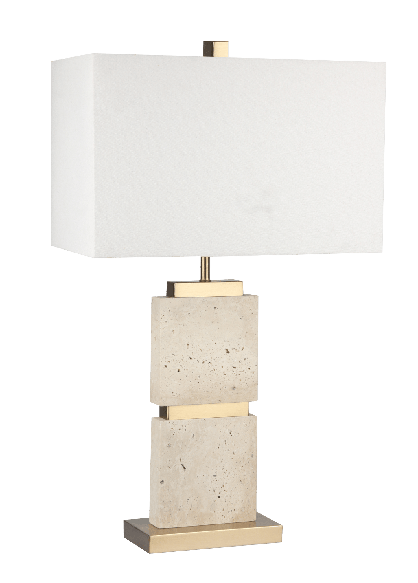 27" QUEENA TRAVERTINE TABLE LAMP