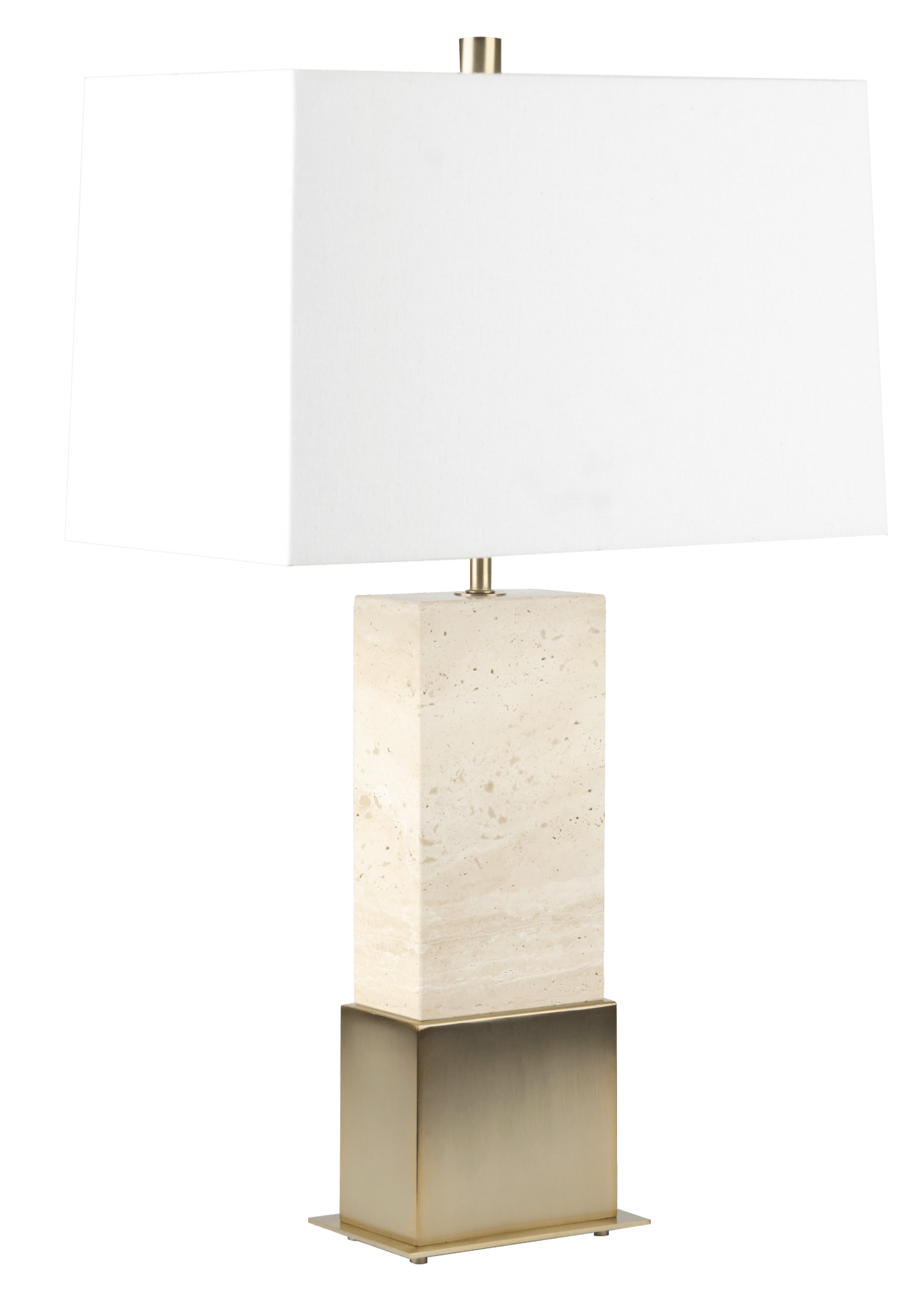 27" RIVERTON TRAVERTINE BASE TABLE LAMP