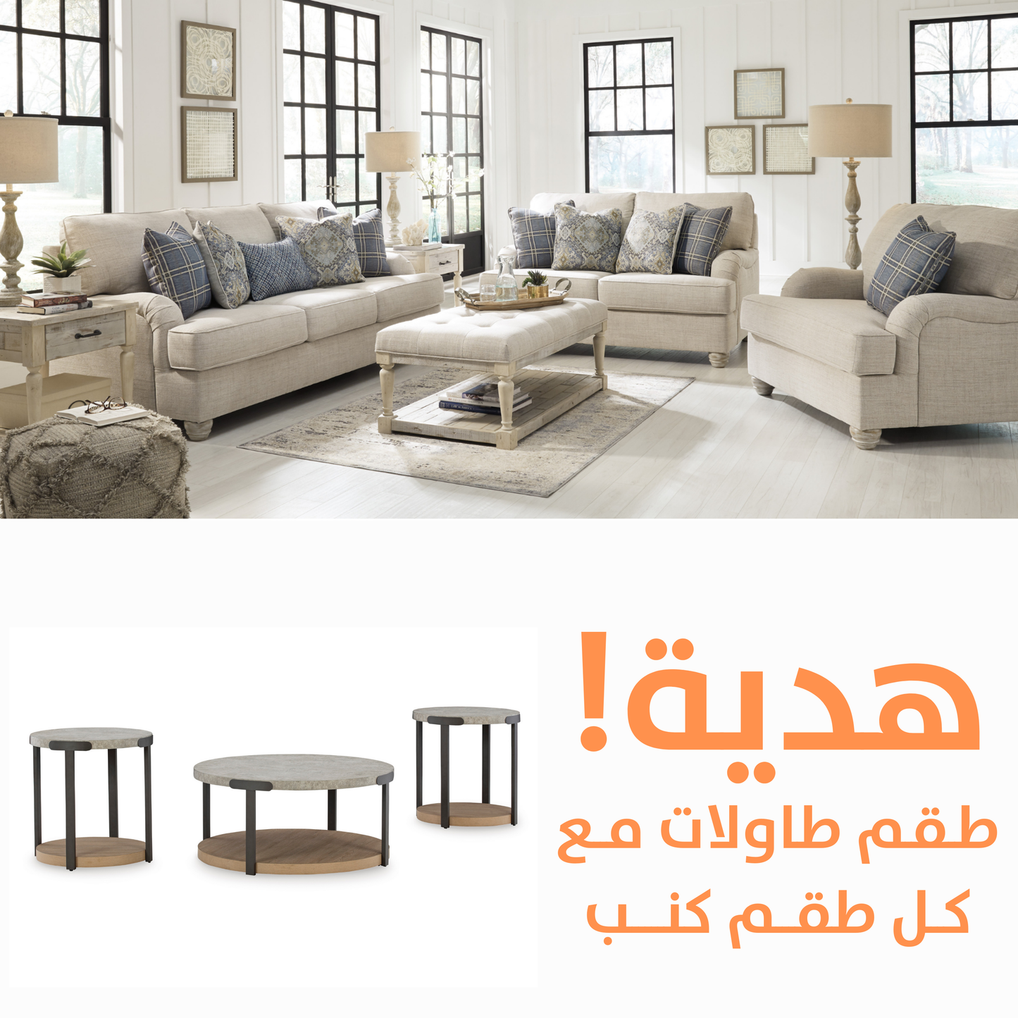 Traemore Sofa Set with FREE Table Set|Ashley Homestore1