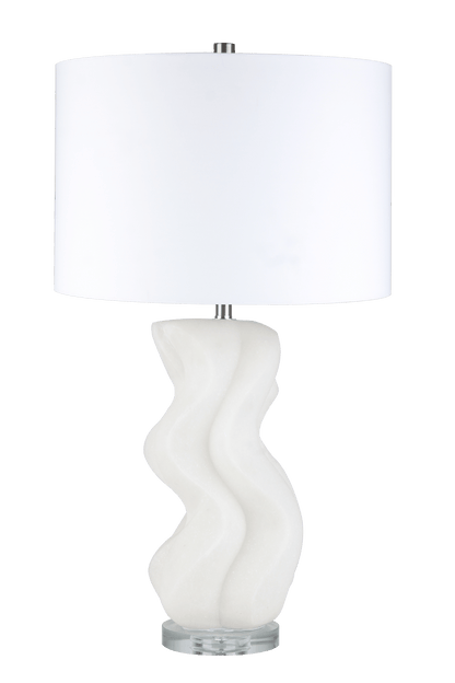 28" LOVELL QUARTZ RESIN TABLE LAMP