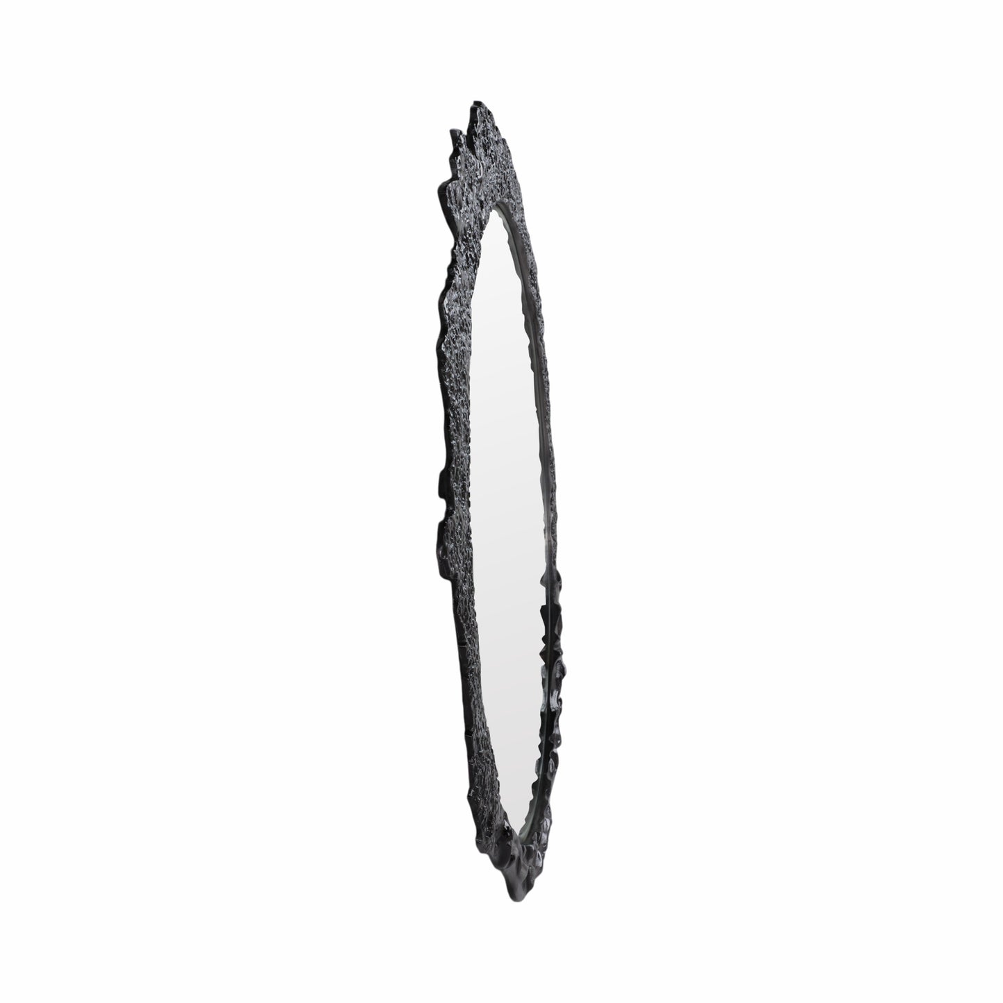 35" Eron Metal Wall Mirror, Black