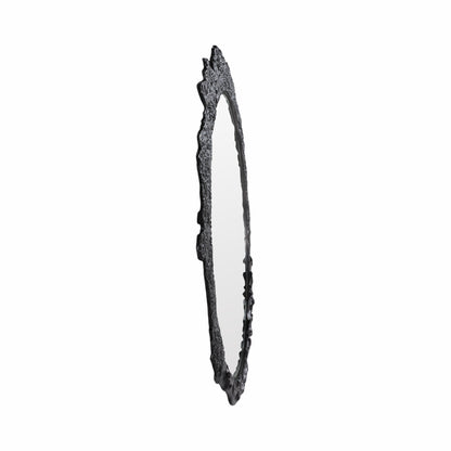35" Eron Metal Wall Mirror, Black