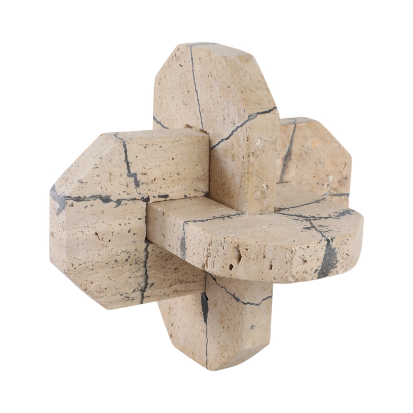 9" Gorda Large Crackle Travertine Knot