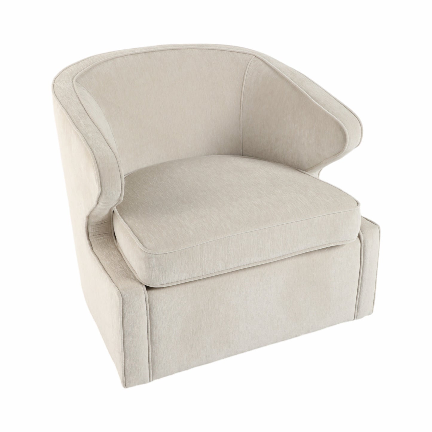 32" Karlsson Swivel Accent Chair, Ivory