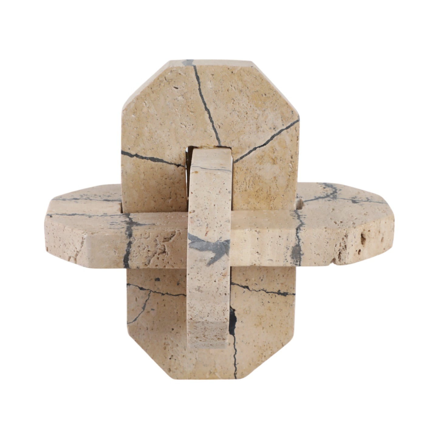 9" Gorda Large Crackle Travertine Knot