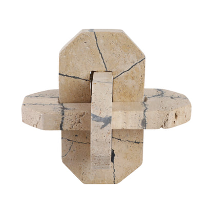 9" Gorda Large Crackle Travertine Knot