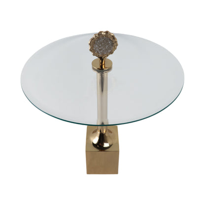 23 بوصة من زجاج الكوارتز الكريستالي الفرنسي مع لمسة معدنية