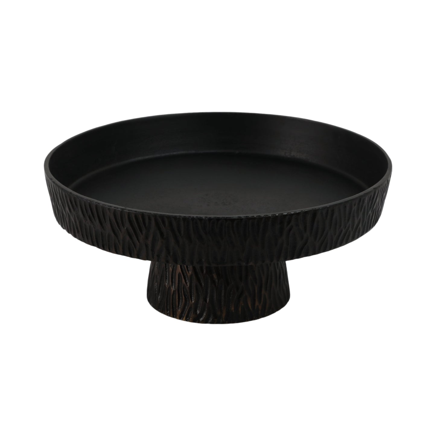 EV19193 |14" Cali Metal Pedestal Tray, Black