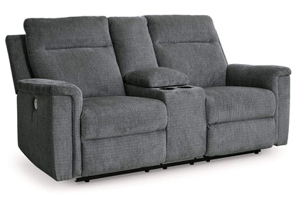 Ashley Homestore | Barnsana Power Reclining Loveseat with Console
