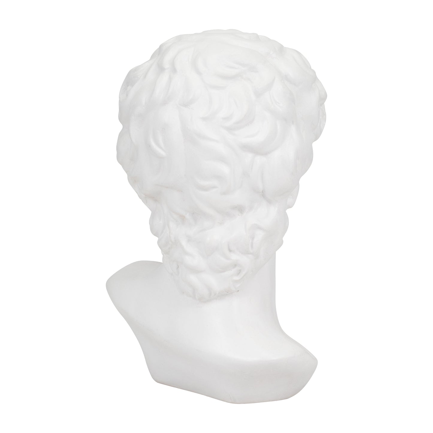 Resin, 13" Greek God Head W/gum, White