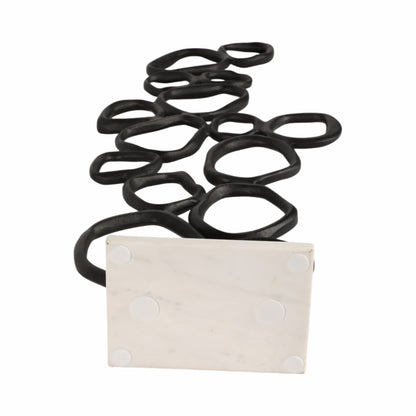 30" Tidus Large Ring Statuary, Black