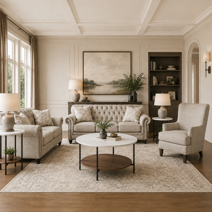Katahdin Sofa Set with Free Wrenwich Occasional Table Set (3/CN)