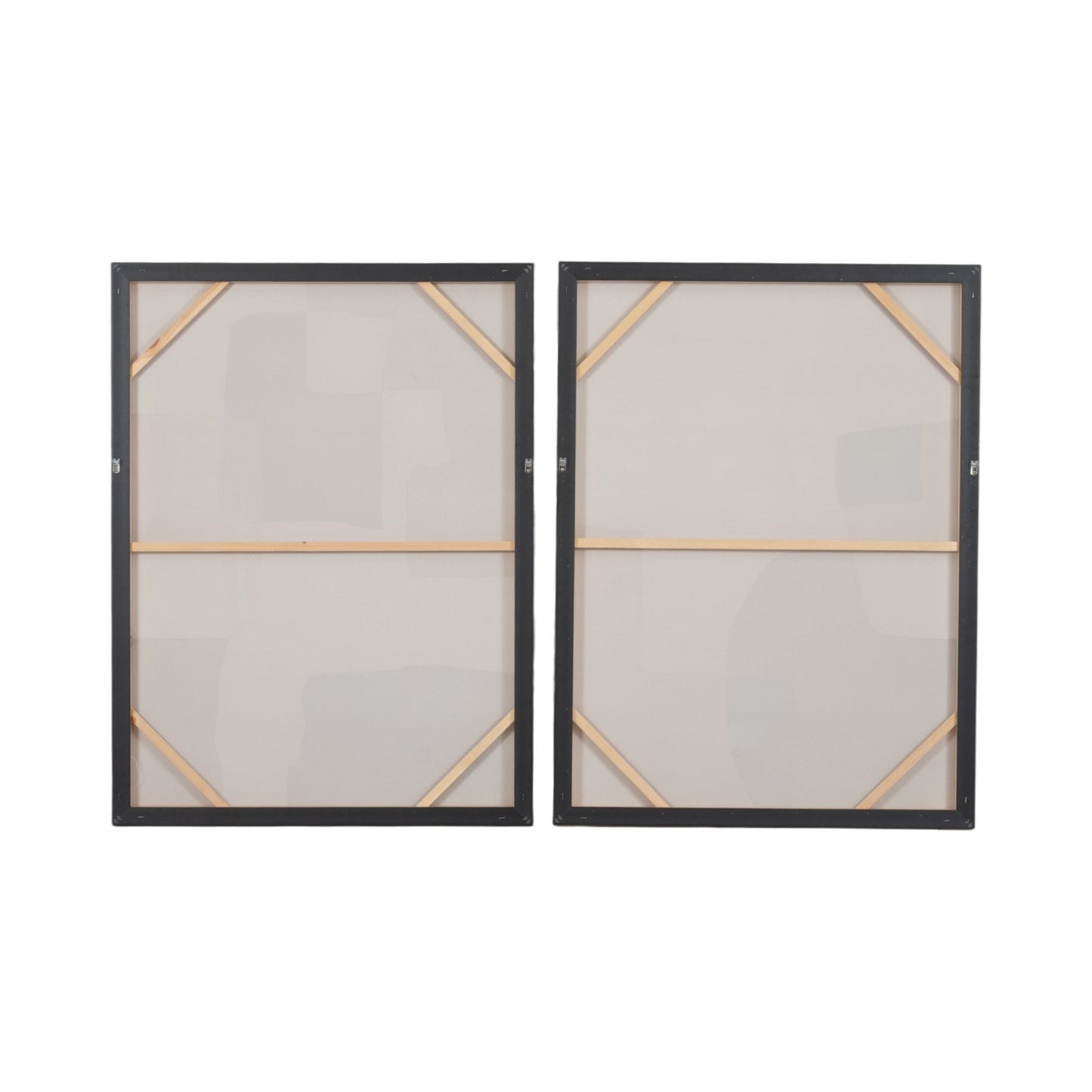36X48 S/2 FRAMED HANDPAINTED  ABSTRACT, MULTI