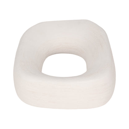 10" Short Rough Open Cut-out Object, White