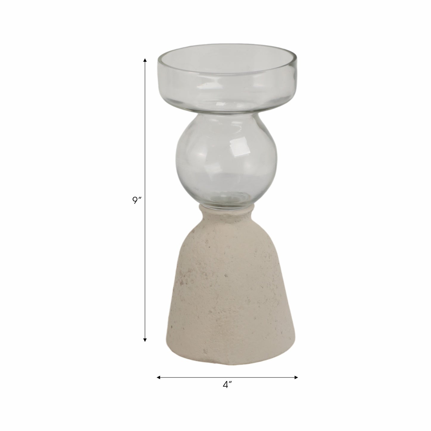 Ecomix/glass, 9" Vase, Ivory