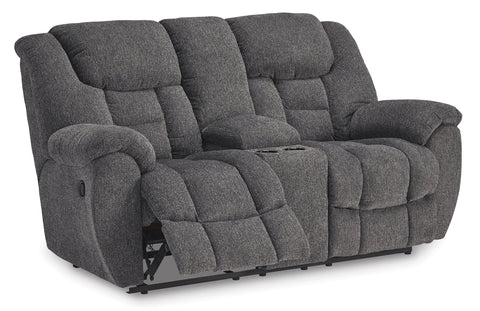 Foreside Reclining Loveseat with Console