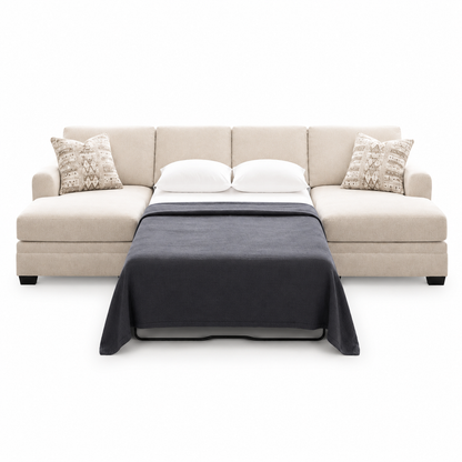 Mandi Point 3-Piece Double Chaise Sleeper Sectional